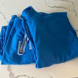 Figs scrubs capri blue